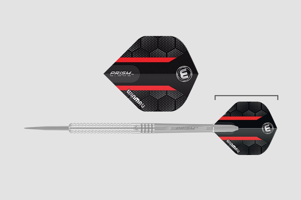 Illustration of a dart and a dart flight.